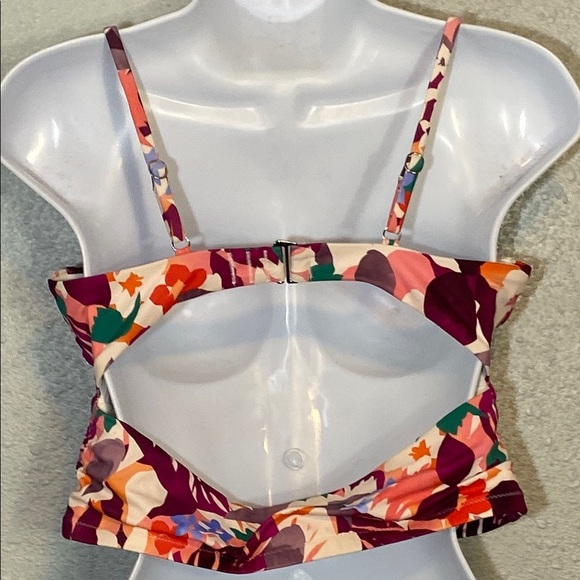 🆕 Athleta Tropical Fitted Bustier Camisole Bikini Top - Picture 3 of 11